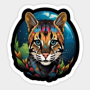 Ocelot Earth Day Sticker